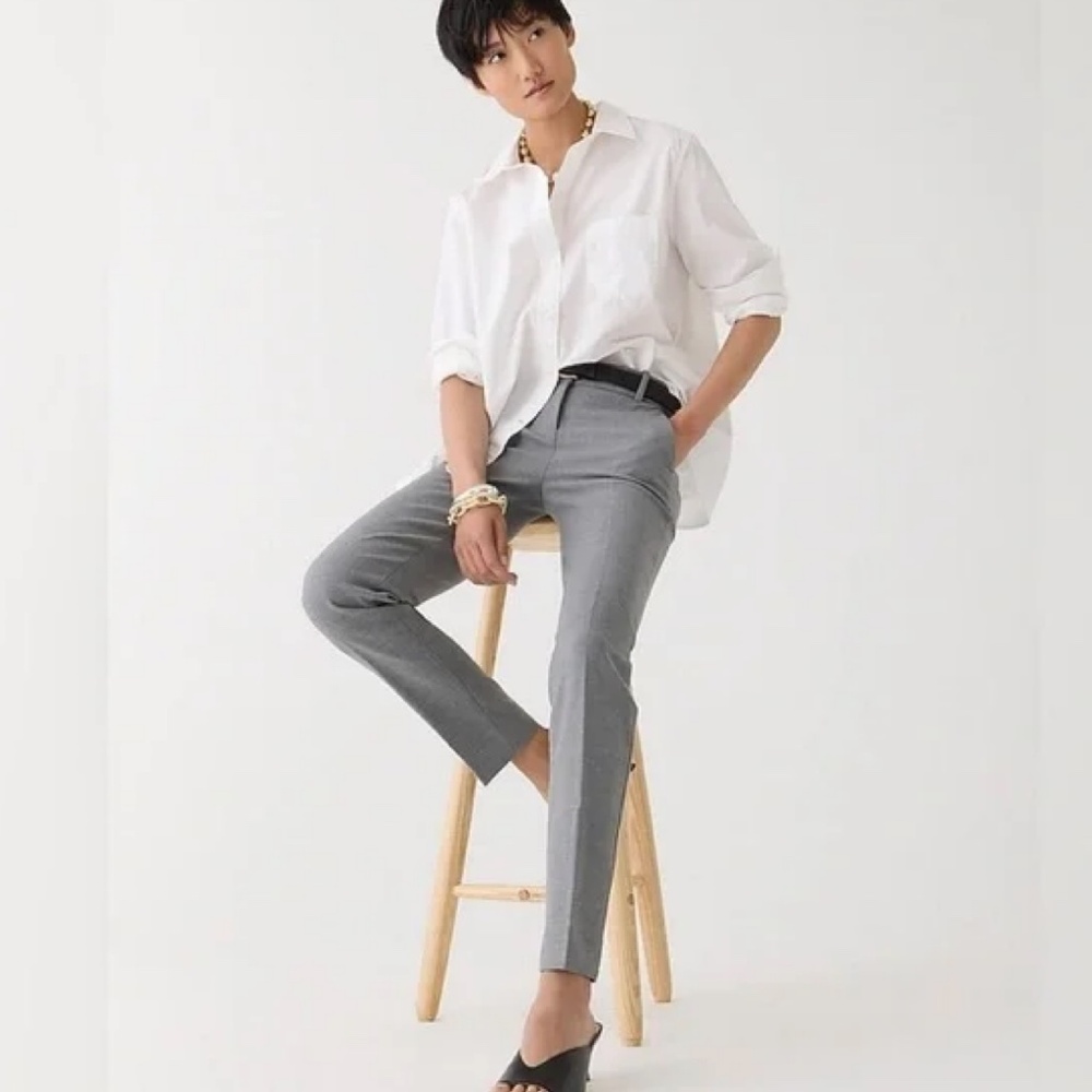 J. Crew Cameron Slim Cropped Dress Office Pant in Grey Size 4